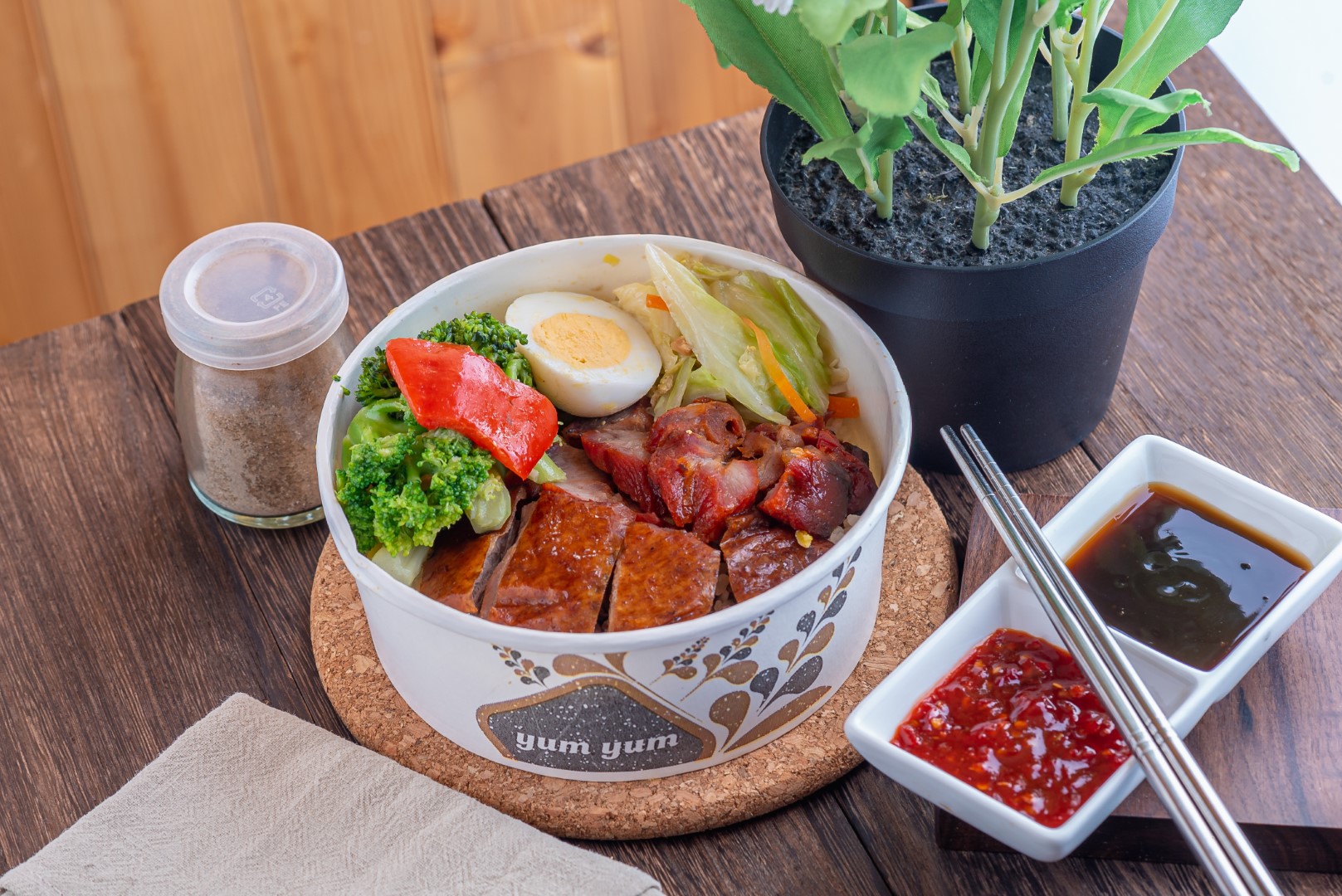 烤鴨叉燒飯